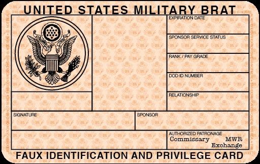 Military Id Card Template