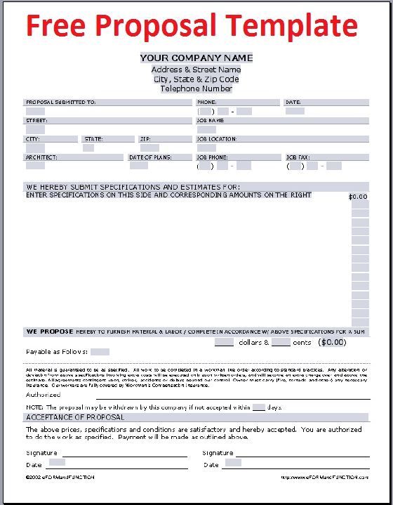Free Business Proposal Template Microsoft Word EmetOnlineBlog
