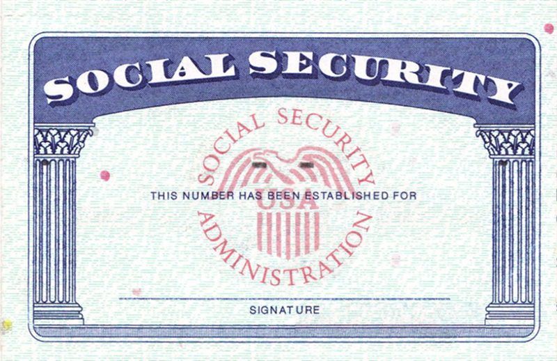 Editable Fillable Social Security Card Template / Editable social