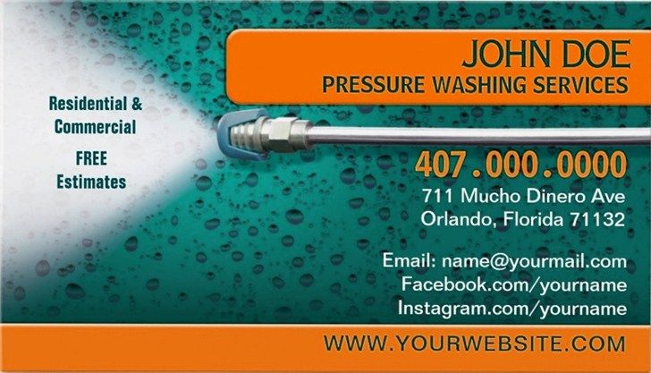 Pressure Washing Business Cards And Templates EmetOnlineBlog