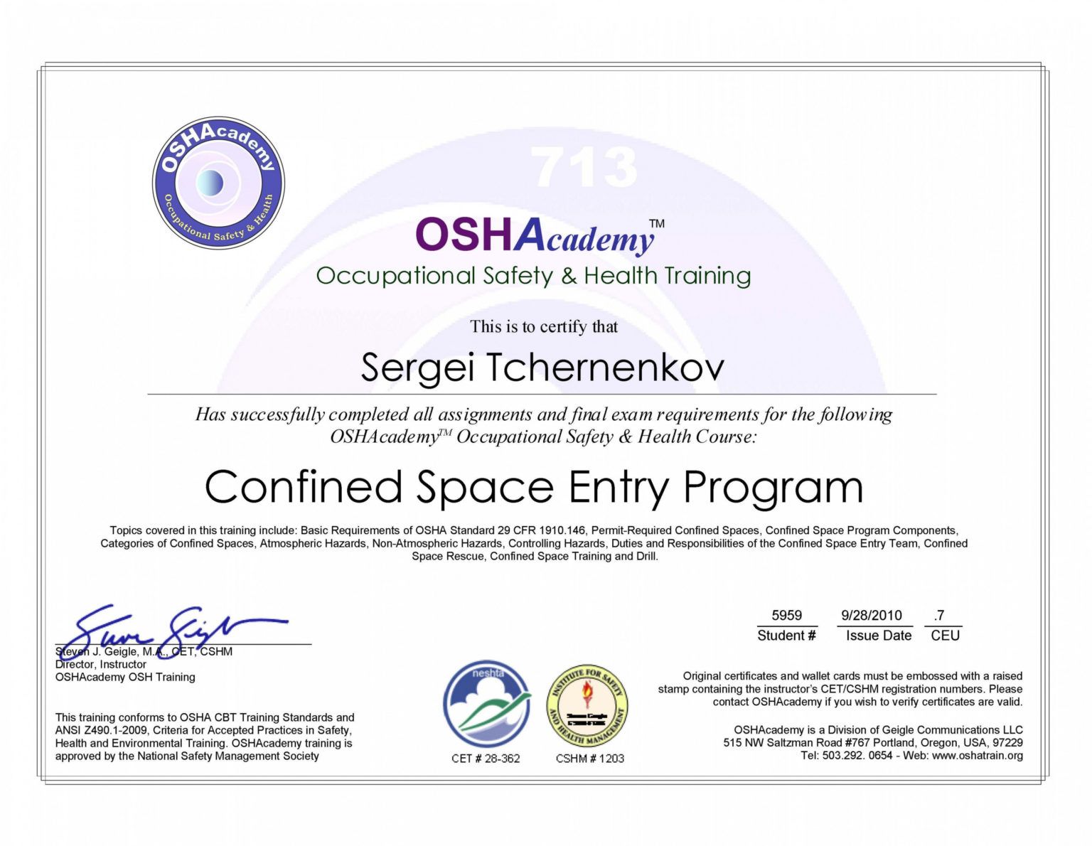 Editable Editable Confined Space Training Certificate Template Wosing