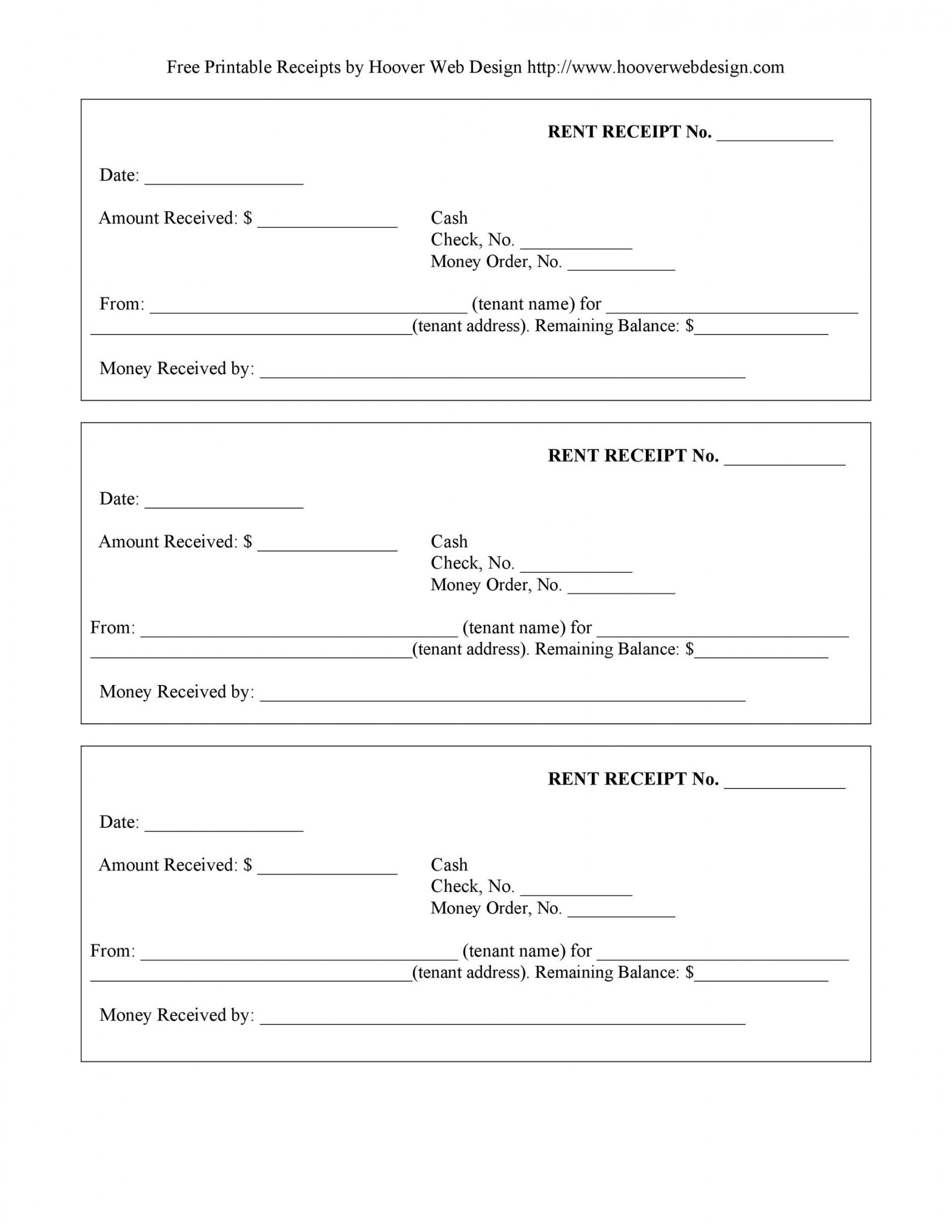 Home Rent Receipt Template EmetOnlineBlog