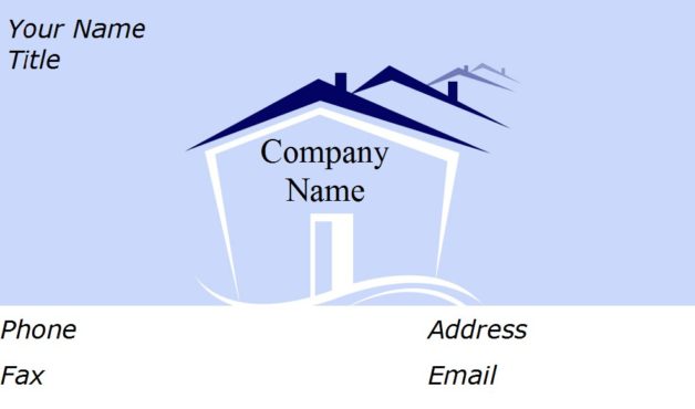 business card template open office