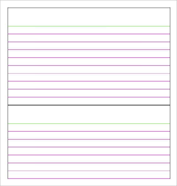 free blank note card template