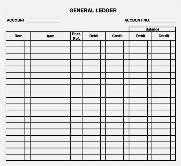 free small business ledger template