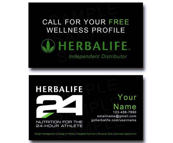 herbalife 24 business card templates