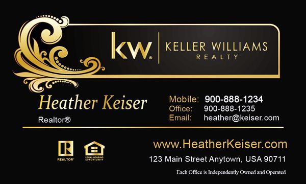 keller williams real estate business cards