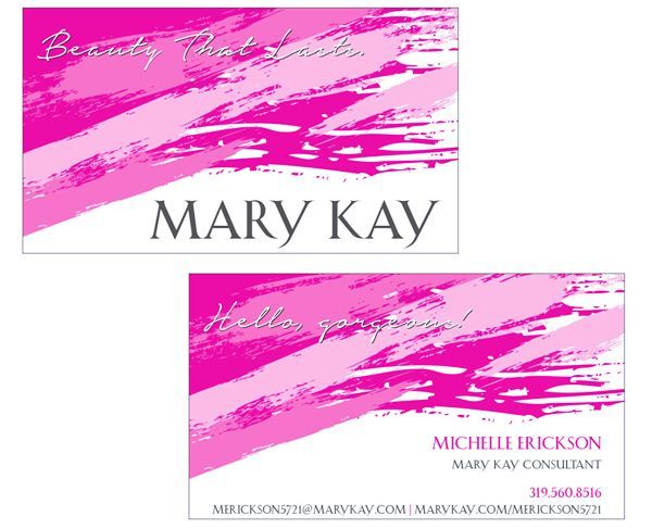 mary kay business card samples