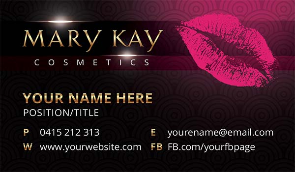 mary kay business card templates free