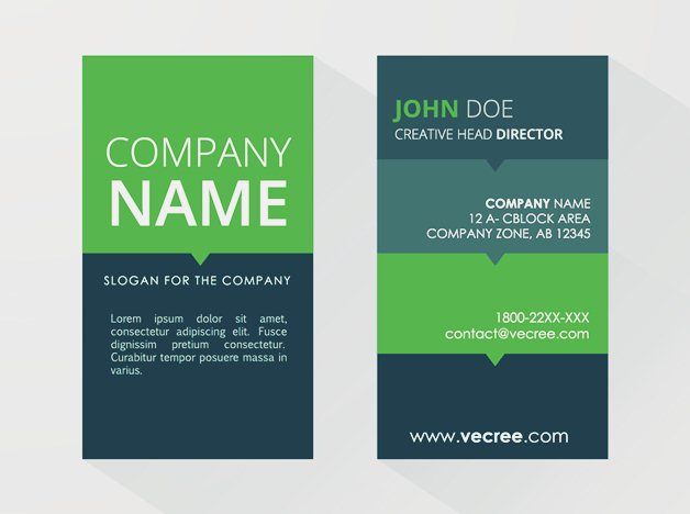 modern vertical business cards