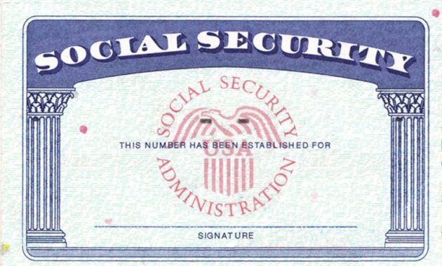 blank social security card template