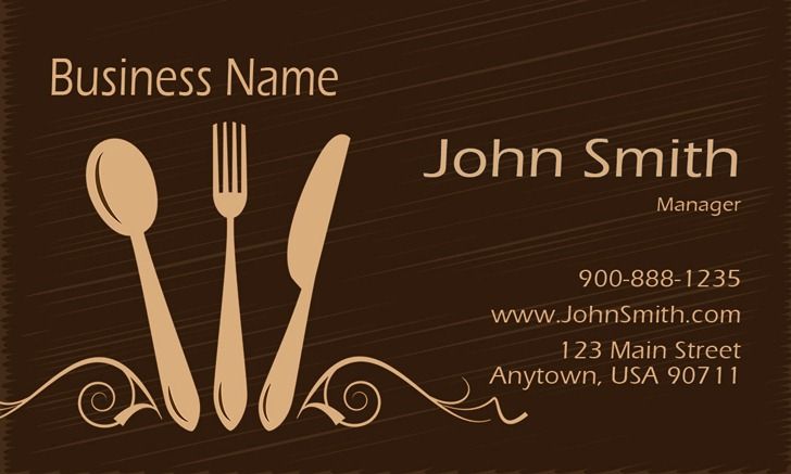 catering business cards templates free