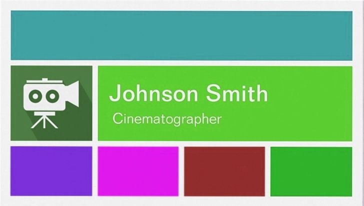 unique cinematographer business cards 
