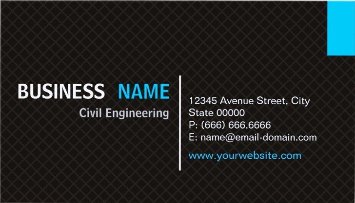 civil engineering business cards