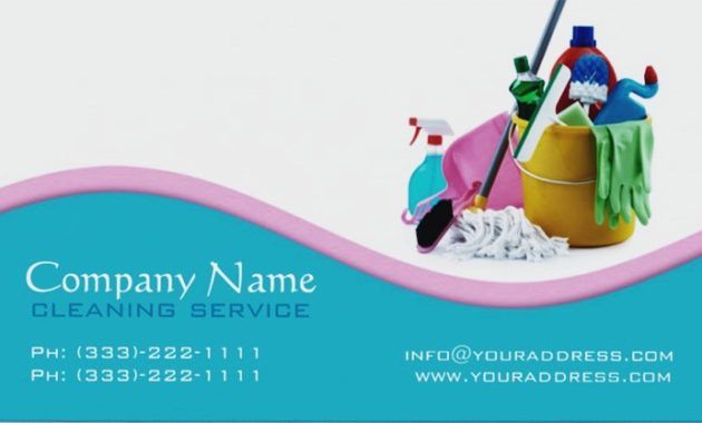 cleaning services business cards templates