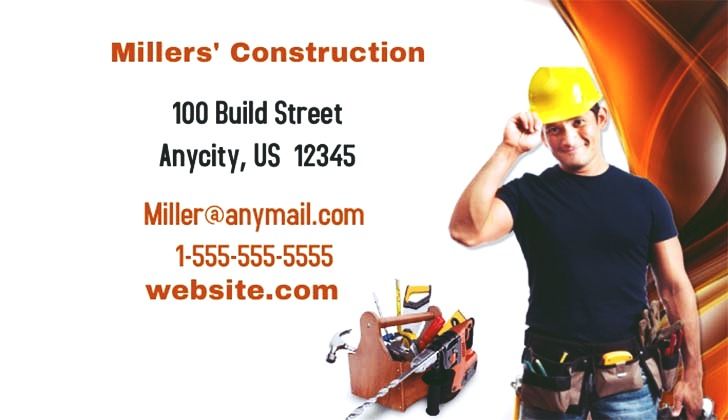 construction business cards ideas