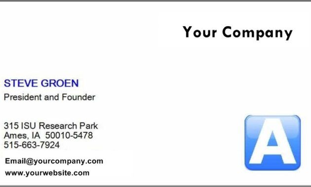 libreoffice business card template