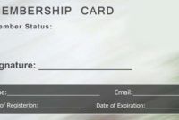 free membership card template