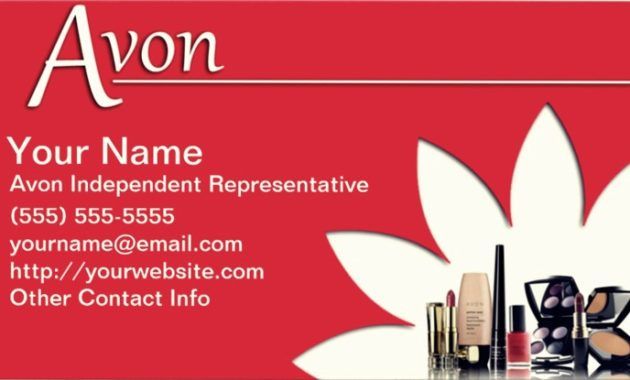 free printable avon business cards