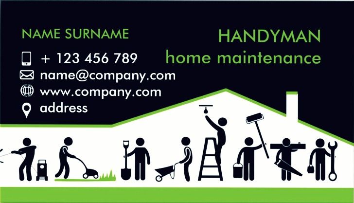 handyman business cards templates free