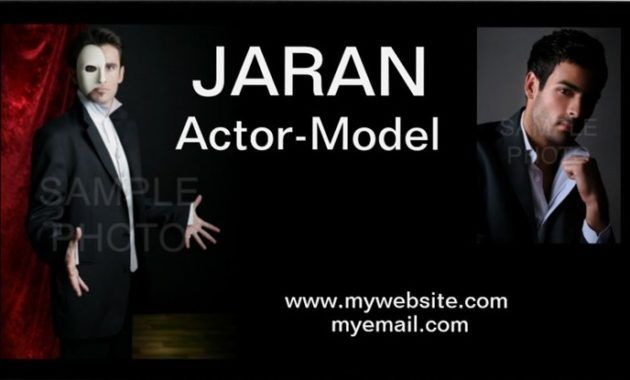 headshot actor business cards template