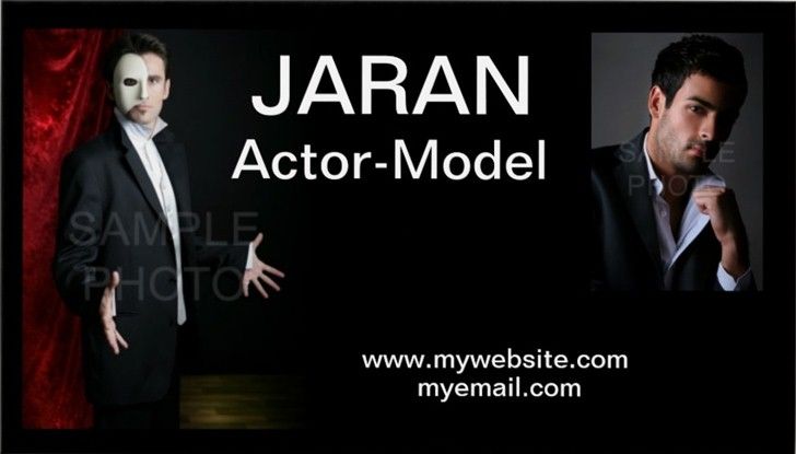 headshot actor business cards template