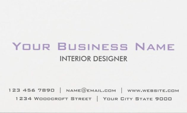 interior design business cards templates