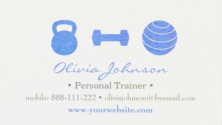 unique personal trainer business cards ideas