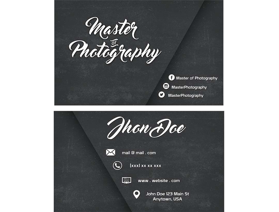 photography business cards templates