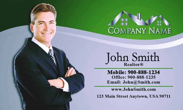 sample real estate agent business cards