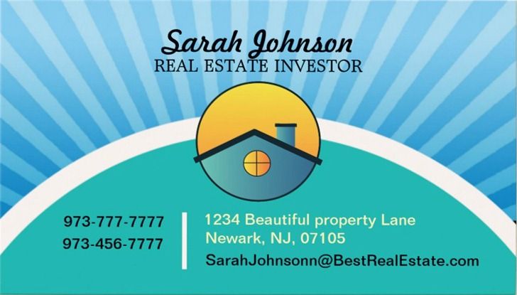 real estate investor business cards examples