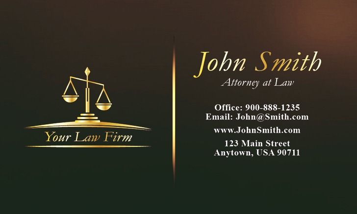 sample attorney business cards
