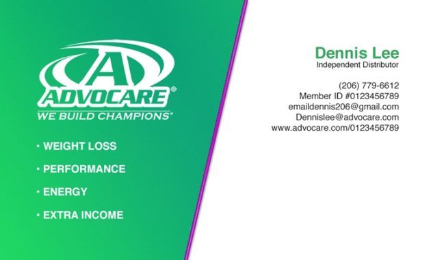 advocare business cards template