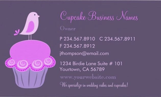 cupcake business cards templates