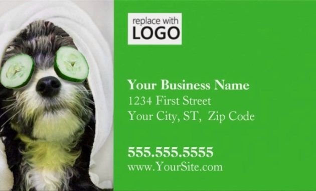 dog grooming business cards templates