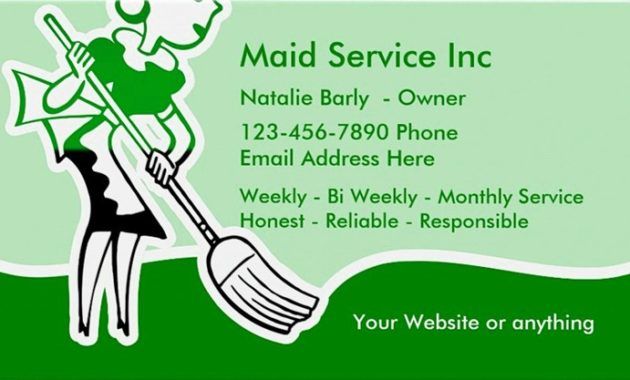 maid services business cards templates