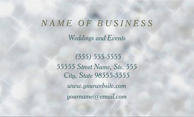 sample event planner business cards