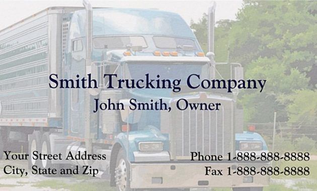 trucking company business cards templates