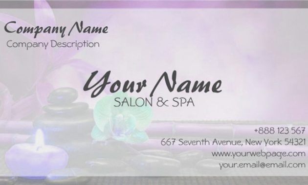 unique spa business cards templates