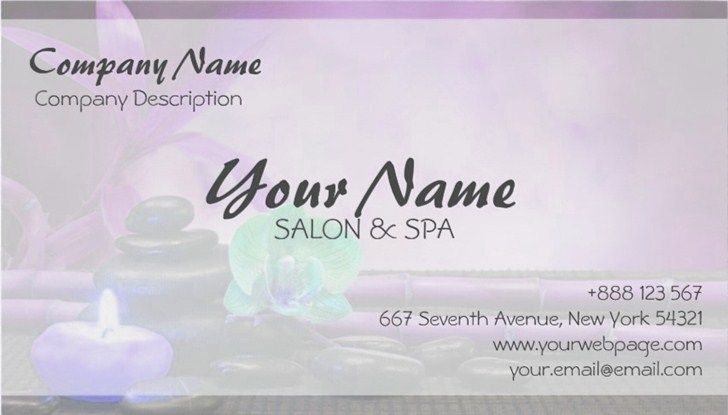 unique spa business cards templates