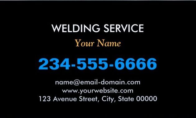 welding business cards templates