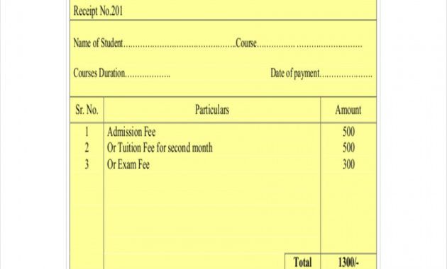 6+ school receipt examples samples  examples tuition fee receipt template pdf