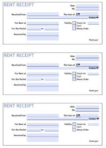 editable download printable rent receipt templates  pdf  word  excel rent receipt templates