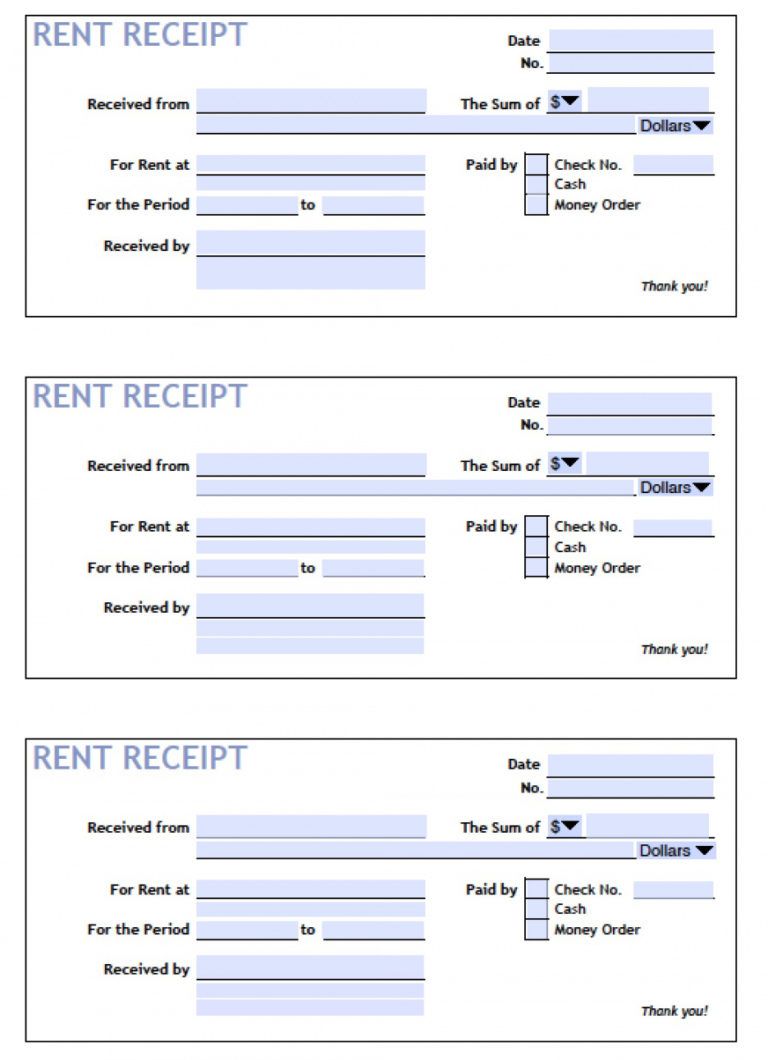 Editable Download Printable Rent Receipt Templates Pdf Word Excel Rent ...