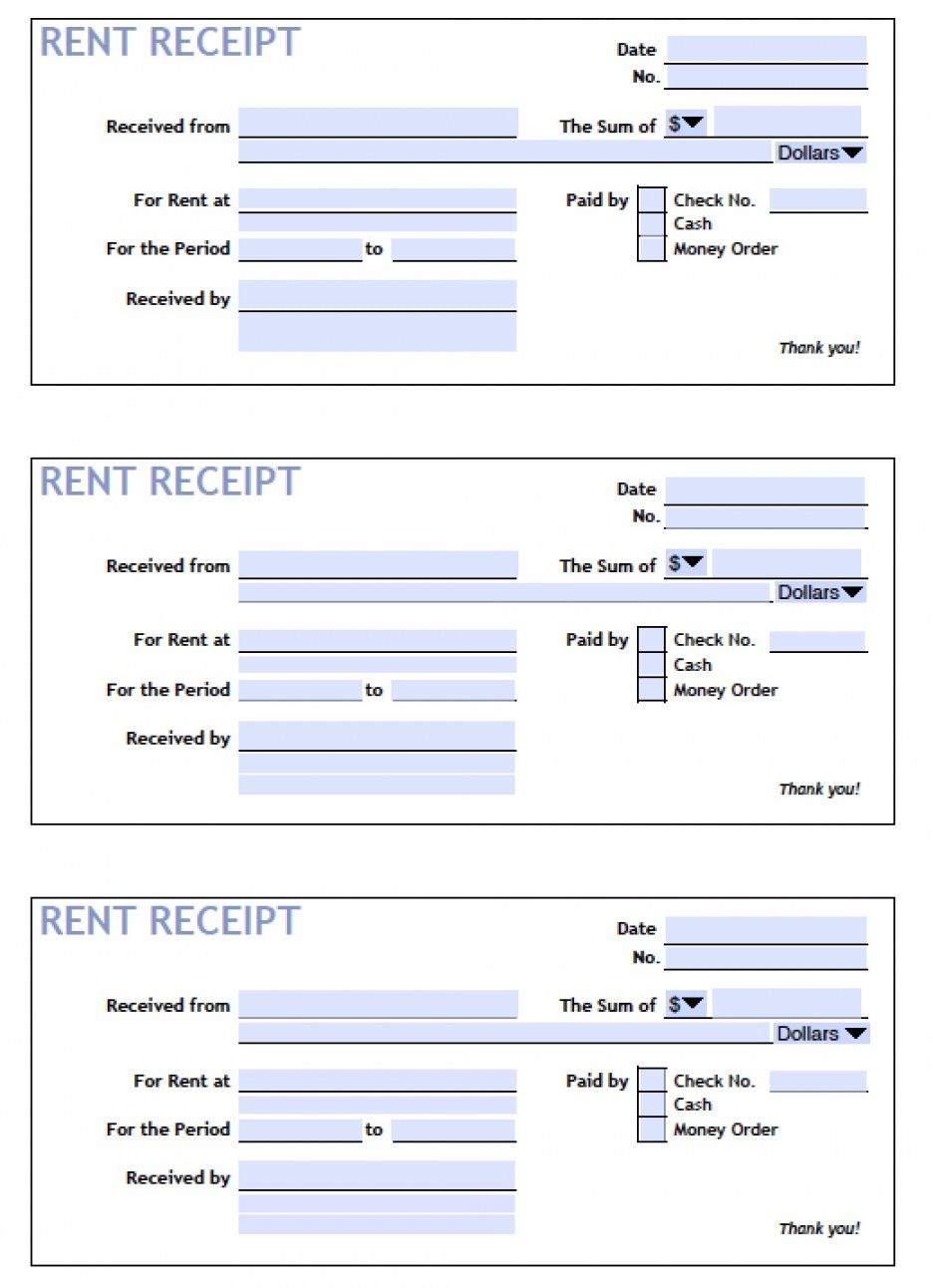 editable download printable rent receipt templates  pdf  word  excel rent receipt templates