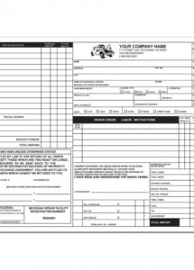 editable michigan auto repair invoice  business form printing  designsnprint auto repair shop receipt template