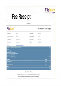 free 3 receipt pdf  printable fee format picture templates photo school school fee receipt template