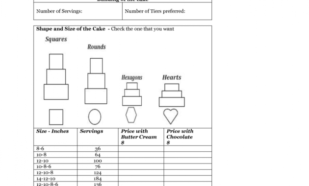 free download wedding cake order form  luscious lane bakery cake quotation template doc