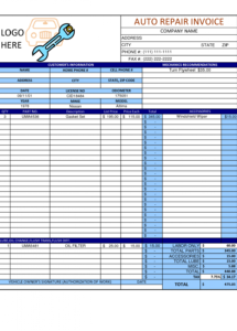 free mechanic shop invoice  scope of work template …  mechanic  pinte… auto repair shop receipt template pdf