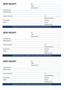 free rent receipt rent receipt templates sample